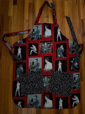 Elvis Presley Apron unisex Handmade Double sided coordinated fabric and pockets